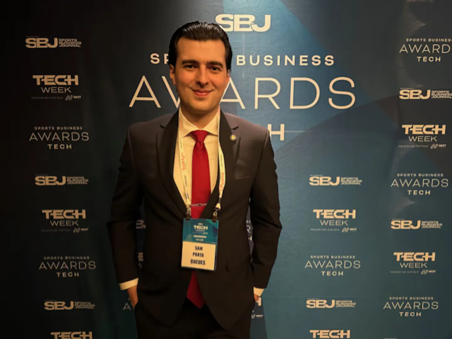 Queues CEO Sam Porta at the Sports Business Awards Tech event
